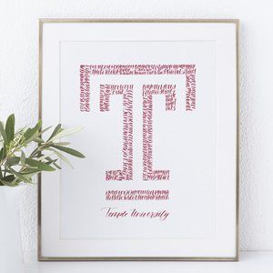 Temple University Word Art